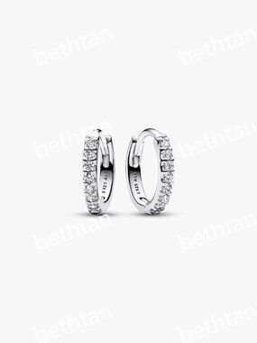 Sparkling Huggie Hoop Earrings